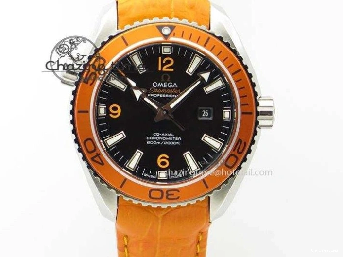 0108 Reliable Planet Ocean Professional SS V6F 37mm Ladies Orange Bezel On Orange Leather Strap A 8255